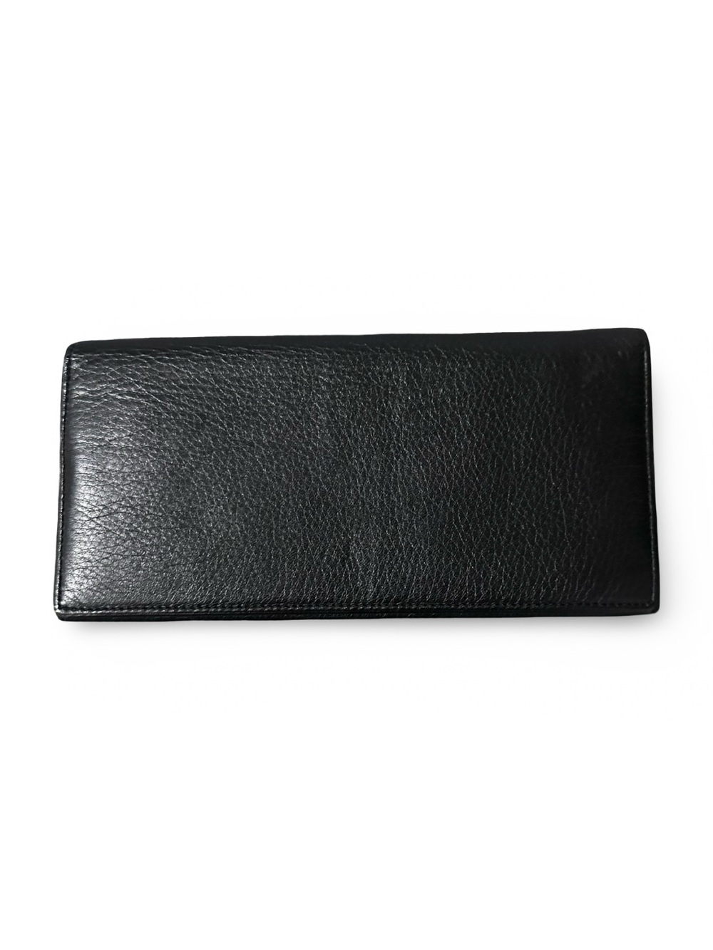 OLD WAY Genuine Black Pebbled Leather Long Continental Wallet - Excellent Condit